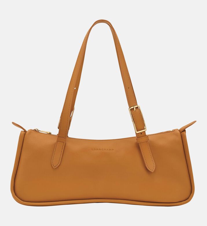 Longchamp Leather Slim Shoulder Bag, Brown, Packshot View