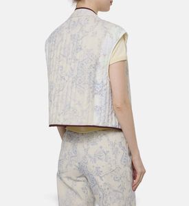 Forte-Forte All-over Floral-print Sleeveless Vest, Model View