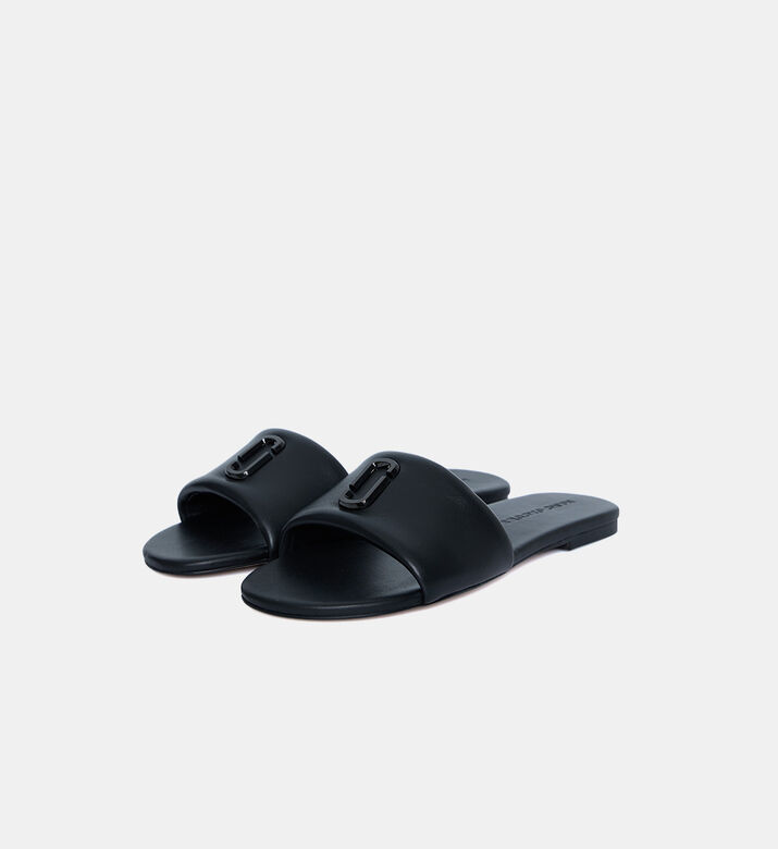 Marc Jacobs Leather Slide-on Sandal, Black, Eu-40, Packshot View