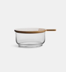 Nature Glass Bamboo Lid Salad Bowl