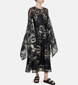 Floral-print Cap Sleeves Dress