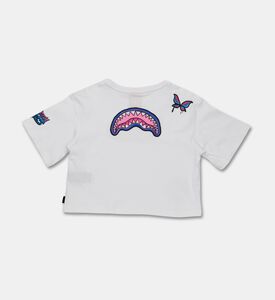 Sprayground Cropped Graphic Short-sleeve T-shirt, White, 8y, Packshot View