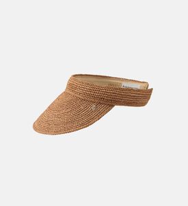 Woven Logo Label Straw Visor Woven Logo Label Straw Visor