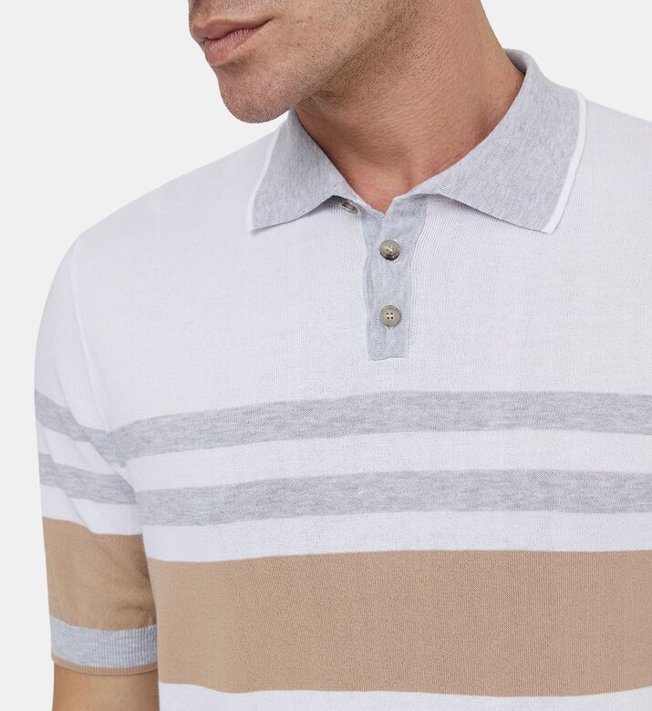 Cotton Stripped Polo Shirt
