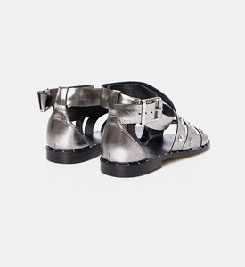 صندل نابا سماش بكعب مسطح معدني