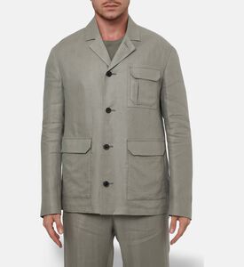 Corneliani Flax Safari Shirt Jacket, Model View