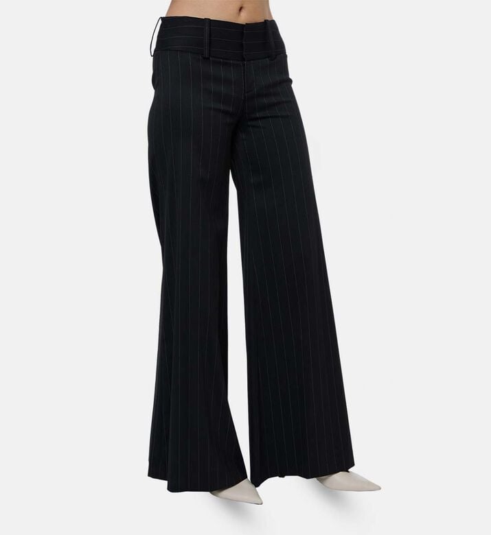 Alice and Olivia Stripe-print Wide-leg Pants, Model View Alice and Olivia Stripe-print Wide-leg Pants, Model View