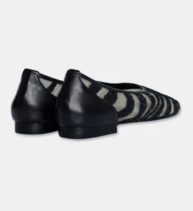 Atana Silver Mesh Zebra-stripe Ballerinas, Packshot View