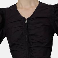 Briali Crisp Cotton Short Zippered Dress
