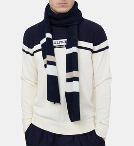 Monogram Applique Stripe Scarf