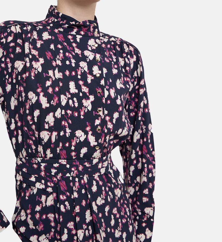 فستان مولي قصير بطبعة