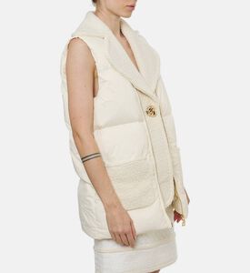 Edward Achour Paris Button-detail Zip Fastening Sleeveless Vest, Model View