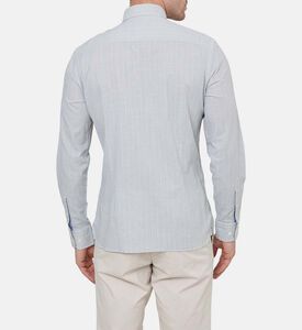 قميص قطن بأكمام طويلة بطبعة بشكل بلاط