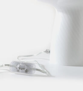Cozy Glass Mushroom-shaped Table Lamp, White, 18.5-cm, Packshot View