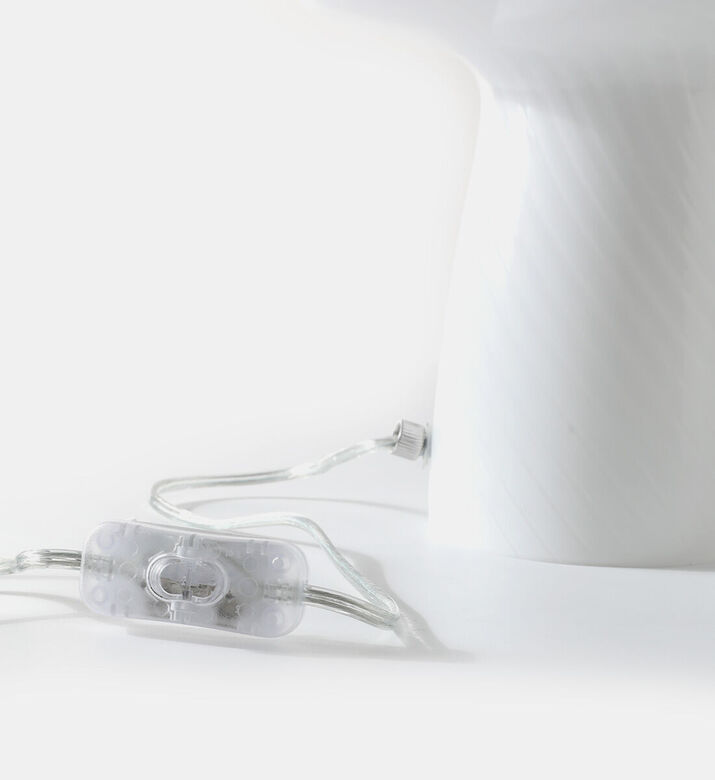 Cozy Glass Mushroom-shaped Table Lamp, White, 18.5-cm, Packshot View