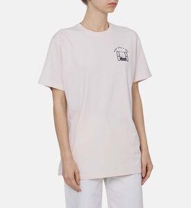 تيشيرت بانفيل بياقة دائرية مطرزة