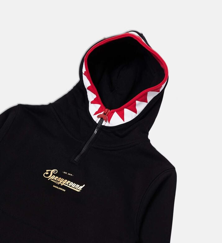 Sprayground Shark Tooth Liner Pullover Hoodie, Black, 16y, Packshot View
