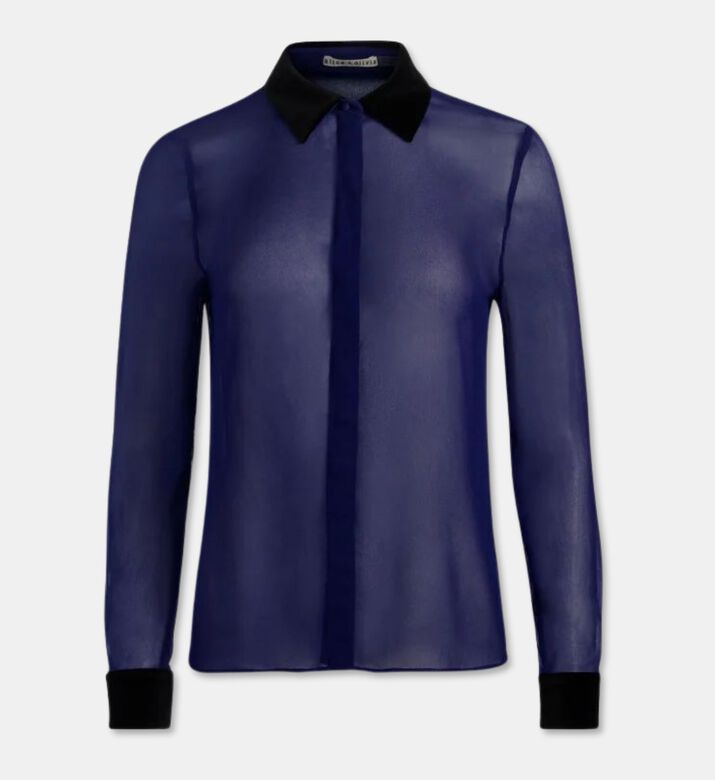 Alice and Olivia Button Closure Long-sleeve Shirt, Packshot View