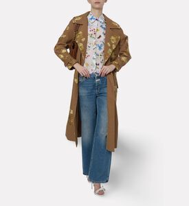 Alice and Olivia Floral-embroidery Regular-fit Coat, Model View