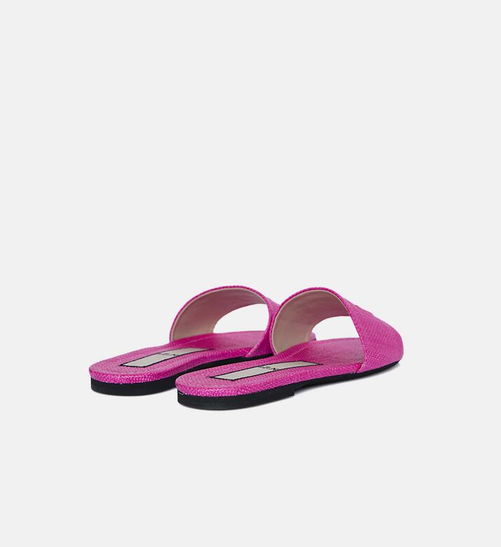 Leather Round-toe Slippers