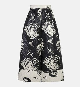 Floral-print Wide-leg Pants