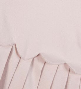 فستان طويل الأكمام بتفاصيل طيات