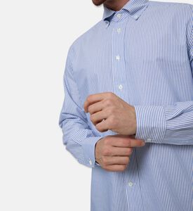 Corneliani Button-down Striped Cotton Shirt, Model View