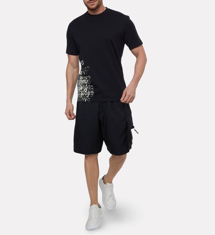 Y-3 Logo-print Crewneck T-shirt, Model View