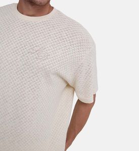 تيشيرت بروس قصير الأكمام مضلع بمربعات