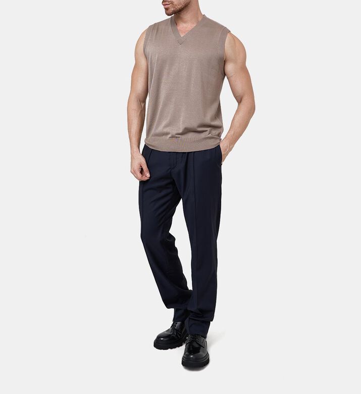 Merino Wool Sleeveless Sweater