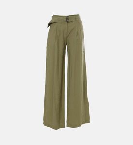 Elastic Waistband Wide-leg Pants