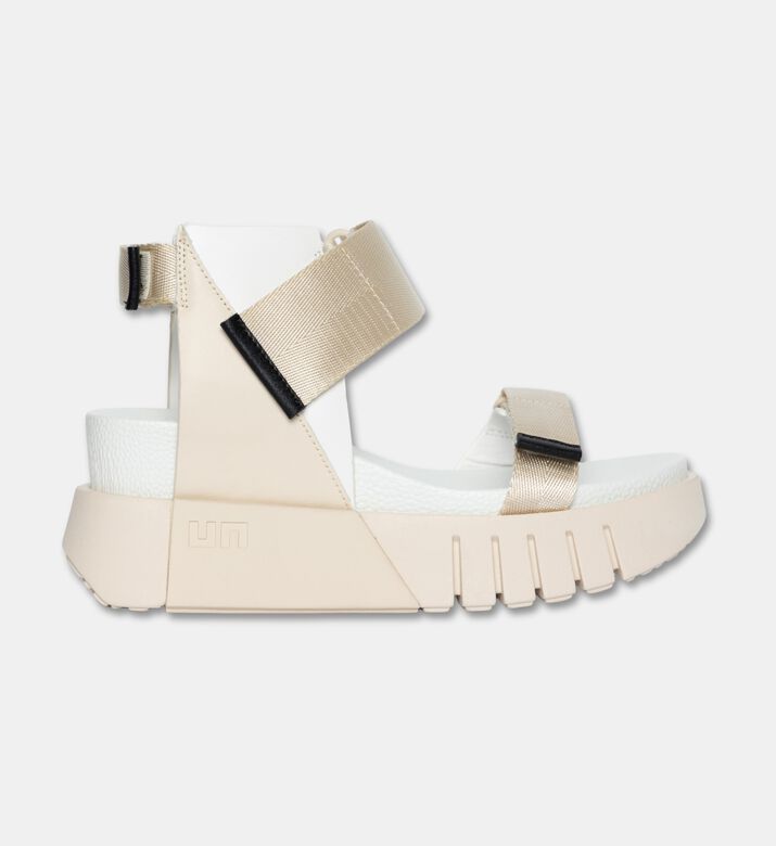 UN United Nude Cow Leather Wedge Heel Sandalssma, Cream, Eu-37, Packshot View