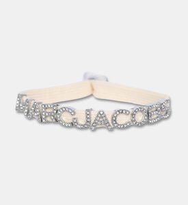 Marc Jacobs Laced Logo Adjustable Cord Bracelet, White, Packshot View