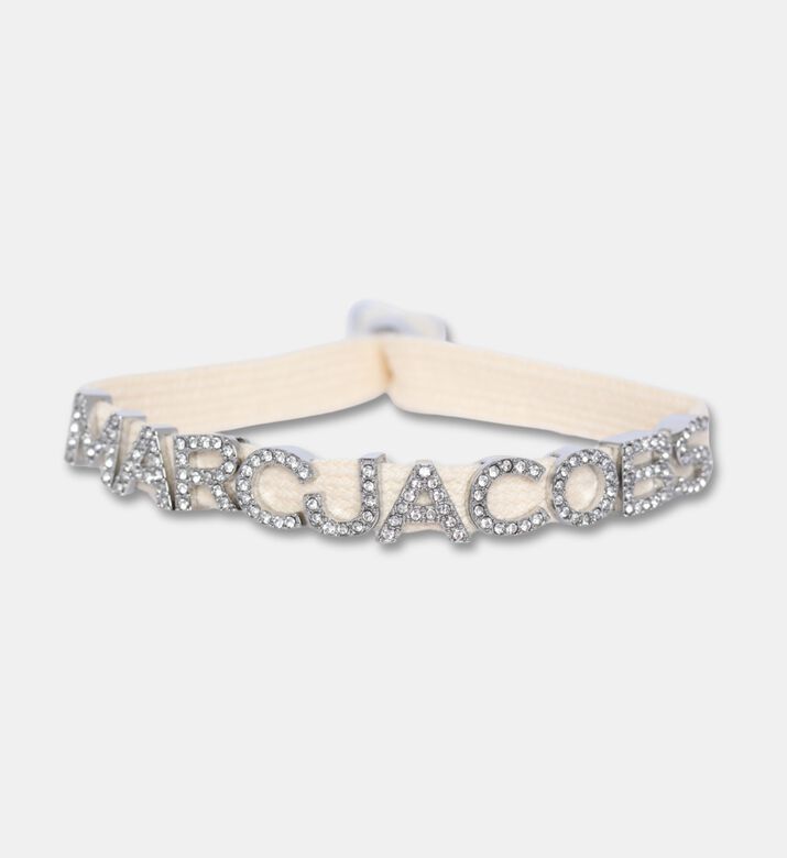 Marc Jacobs Laced Logo Adjustable Cord Bracelet, White, Packshot View