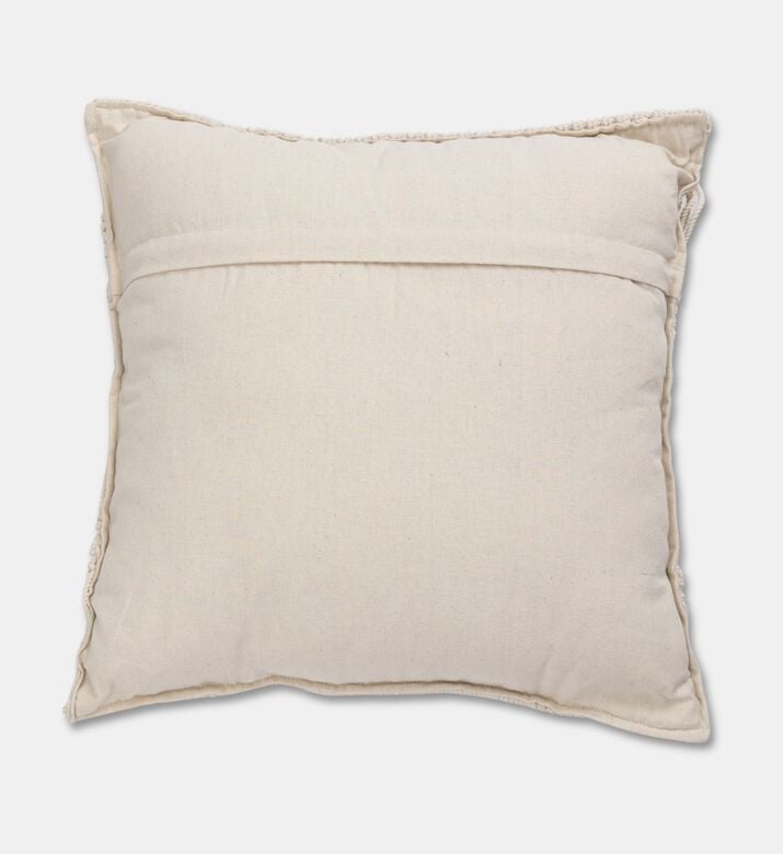 Home Deco and More Crosh Natural Cotton Cushion, Packshot View