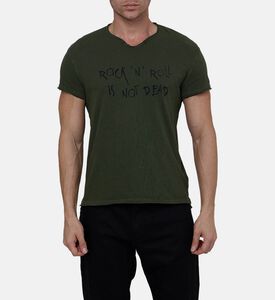 تيشيرت بأكمام قصيرة بياقة في