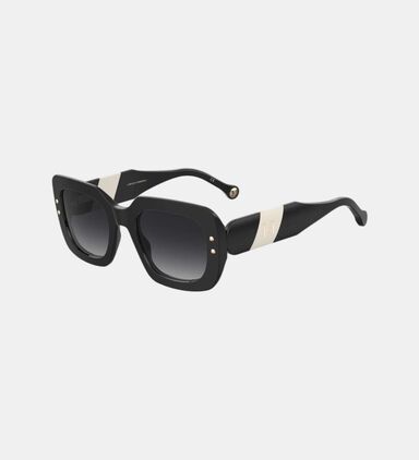 Contrasting Stripe Oversized Sunglasses 52