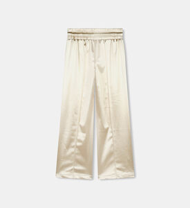 Satin-effect Elasticated Waist Pants