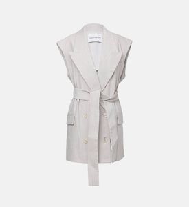 فيست بدون أكمام بصفي أزرار