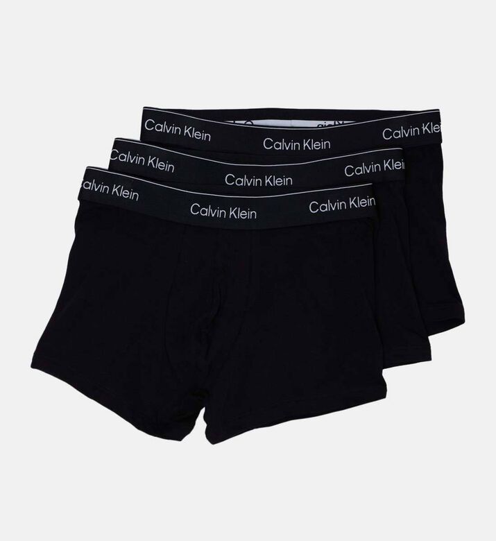 Calvin Klein Cotton Logo-print 3-pack Trunks, Multicolor, Xxl, Packshot View