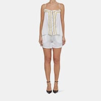 Iris Silk Lined Top Short Set