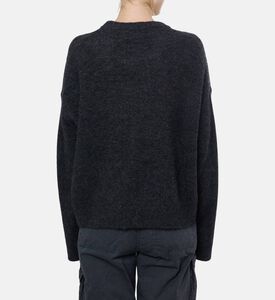 Ganni Logo-embroidery Long-sleeve Sweater, Model View