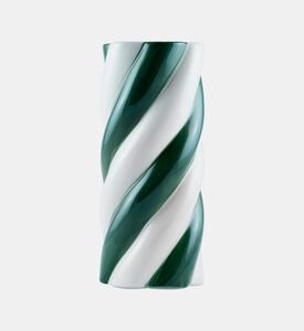 مزهرية سيراميك أسطوانية ثنائية اللون