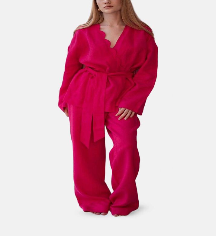 Godalia Kimono 2-piece Top Pants Set, Model View