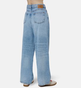 Ganni Casual Wide-leg Denim Pants, Model View