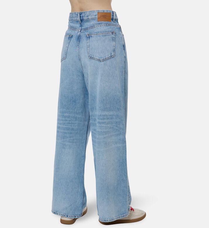 Ganni Casual Wide-leg Denim Pants, Model View