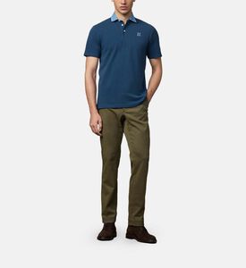 قميص بولو قصير الأكمام مطرز