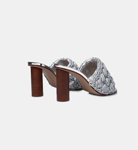 صندل كروشيه بكعب دائري