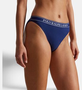 Polo by Ralph Lauren Logo-embroidery High-cut Briefs, Dark-blue, Xl, Model View