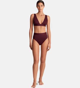 قطعة بيكيني سفلية بخصر عالٍ بحزام